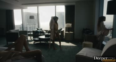 Мик блу и сицилия леон занимаются ласковым сексом прямо на последнем этаже отеля